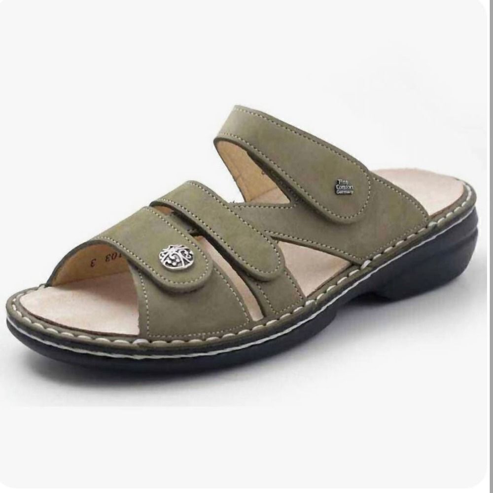 Finn Comfort Torbole Women's Olive Sandals Size 37